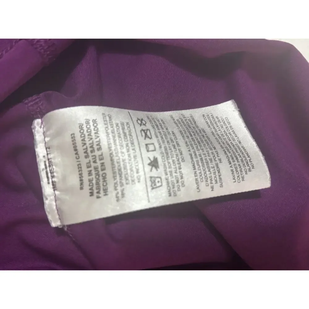 Nike Pro Tank Top Womens Large Berry Swoosh Logo Scoop Neck Sweat Wick Yoga